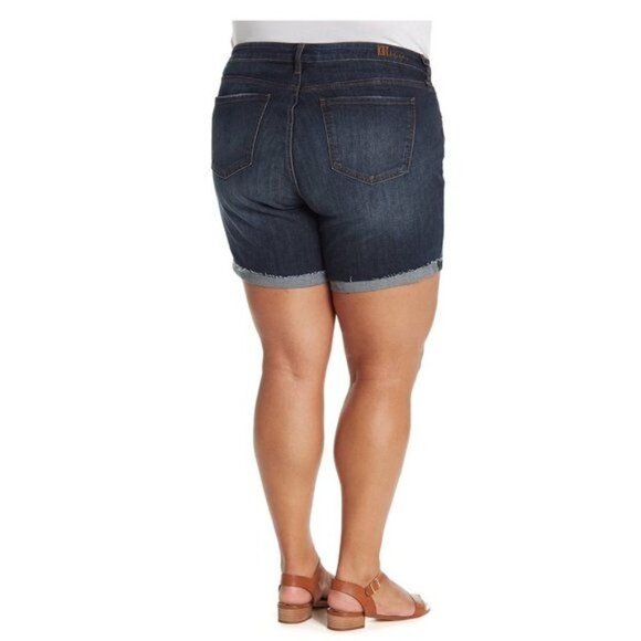 Kut From The Kloth Womens High Rise Boyfriend Dark Jean Shorts Plus Sz 20 W New - Picture 2 of 10